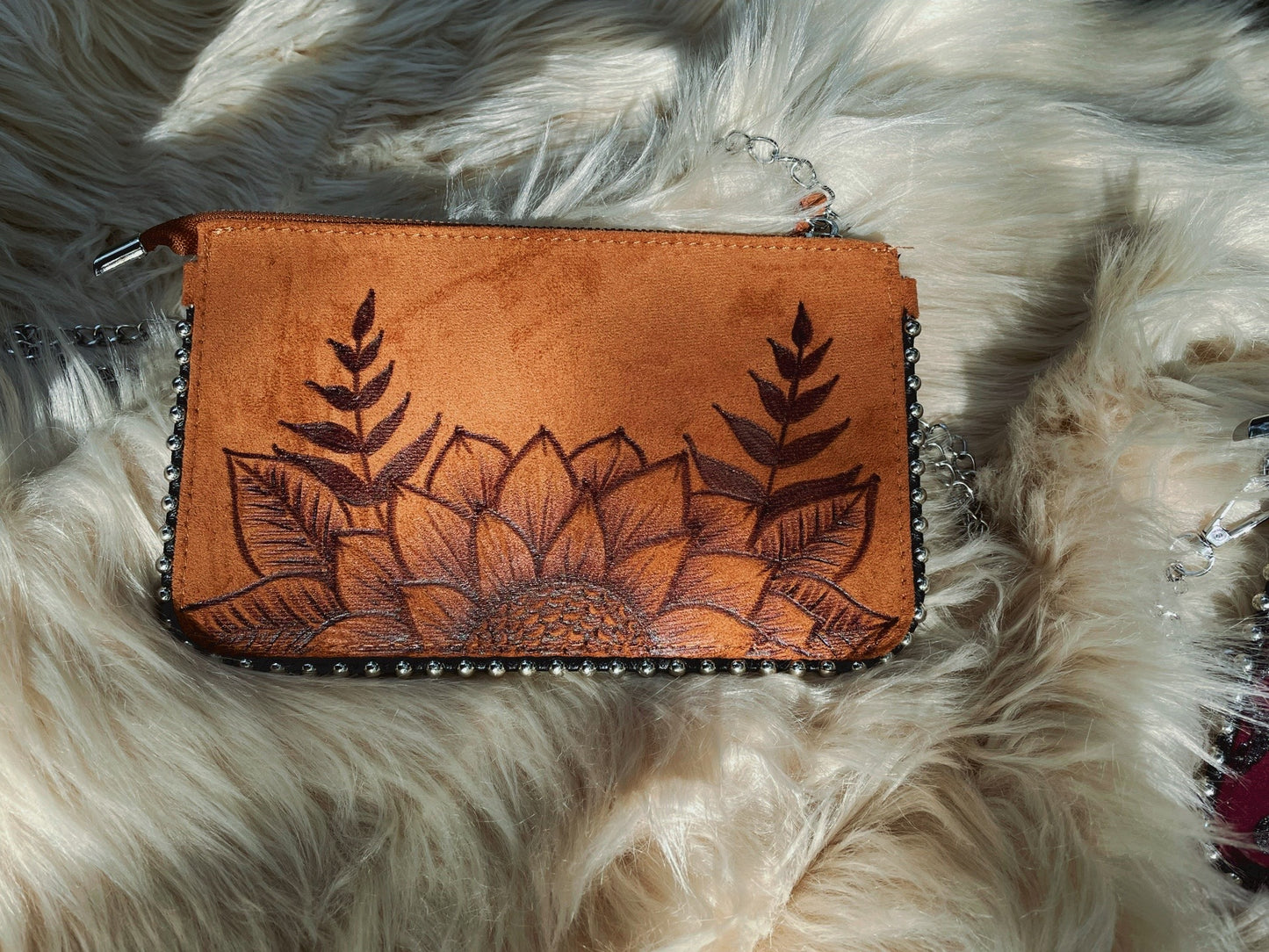 Sunflower clutch purse